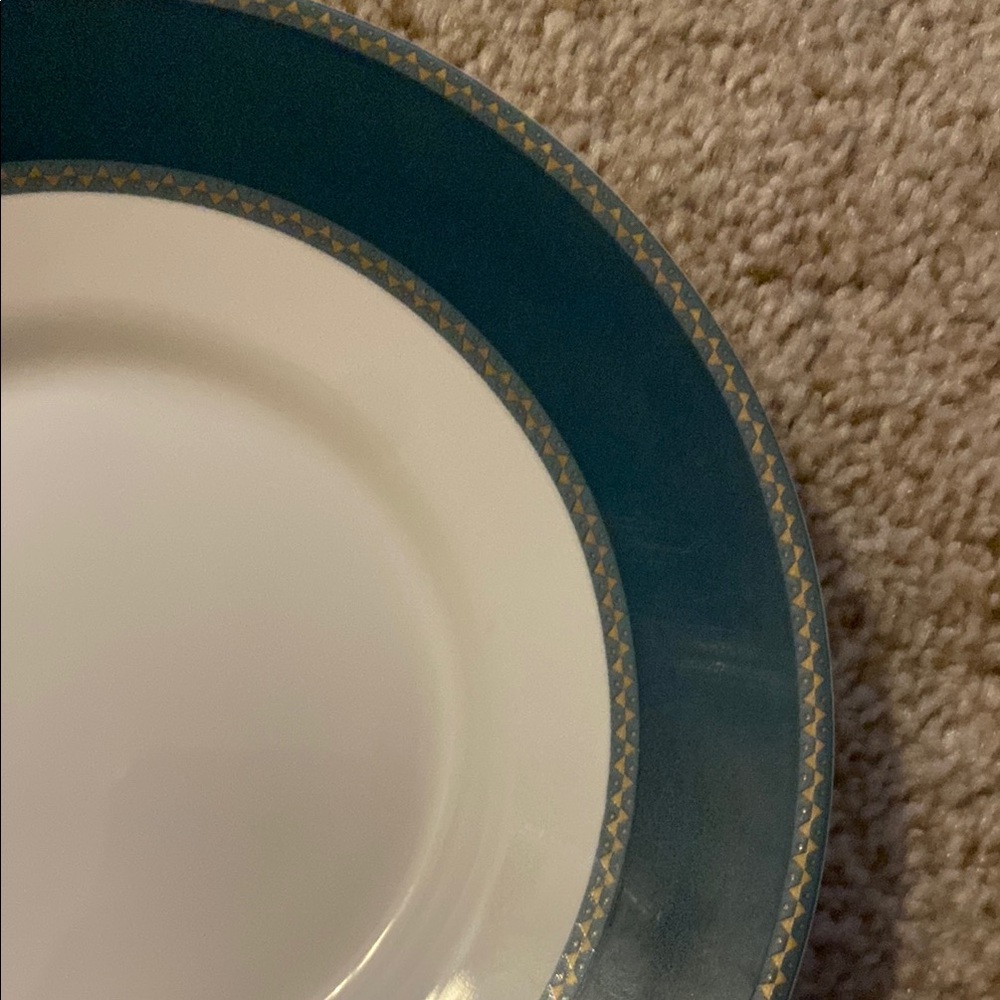VINTAGE Christian Dior- Elegant Teal and Gold Cup and Saucer Set - Picture 6 of 6